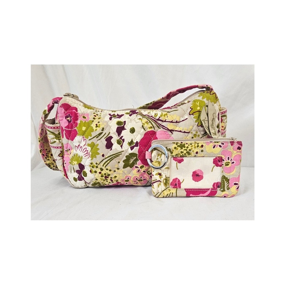 Vera Bradley Make Me Blush RETIRED Quilting Frannie Hand Bag Purse & Zip ID Set